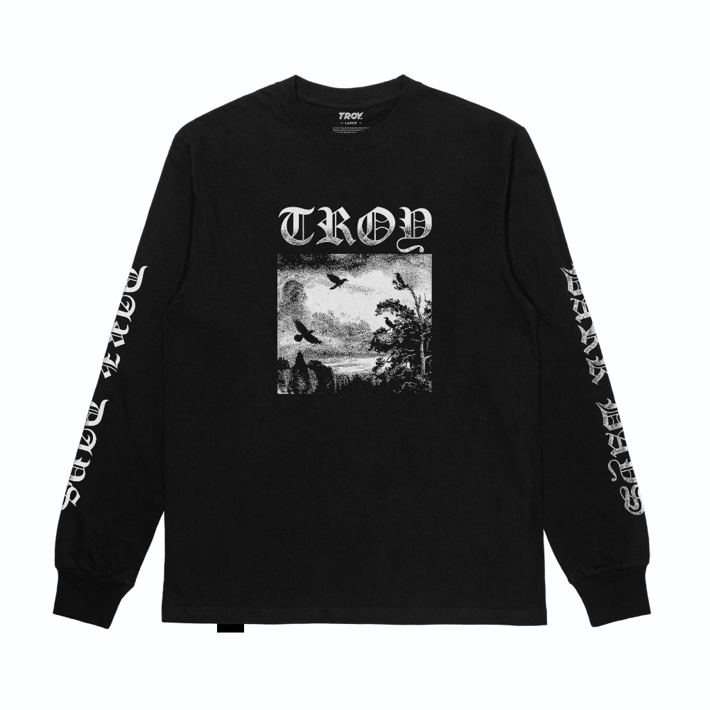 Troy Company Longsleeve Tshirt Black Dark Days - Kaos Hitam Lengan Panjang LSD 3201