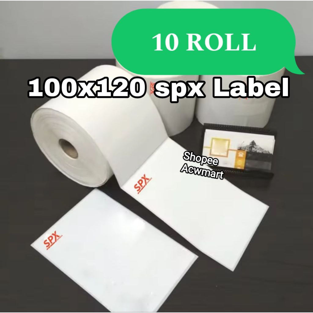 PAKET 10ROLL   SPX  100X120 PC MINI NVME   thermal  resi kertas