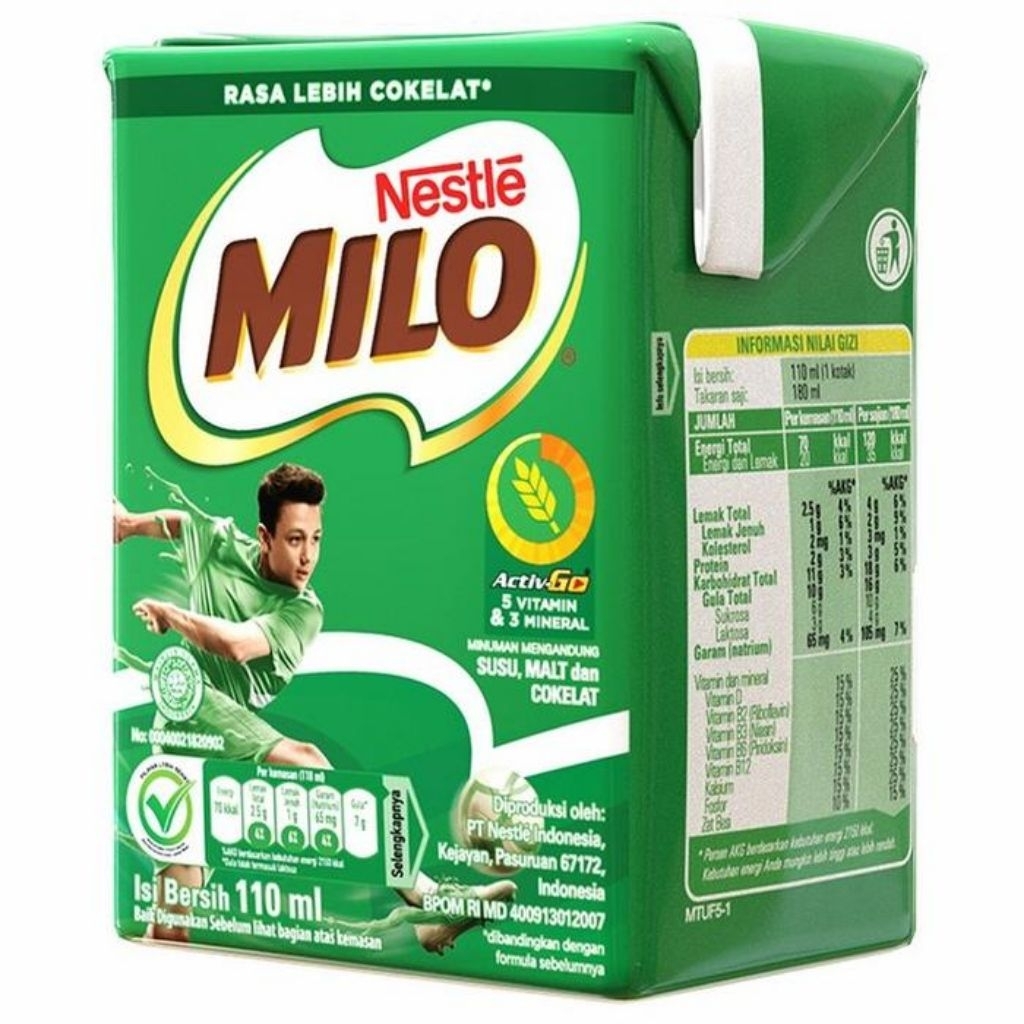 

milo uht cokelat 110 ml 1 dus isi 36 pcs