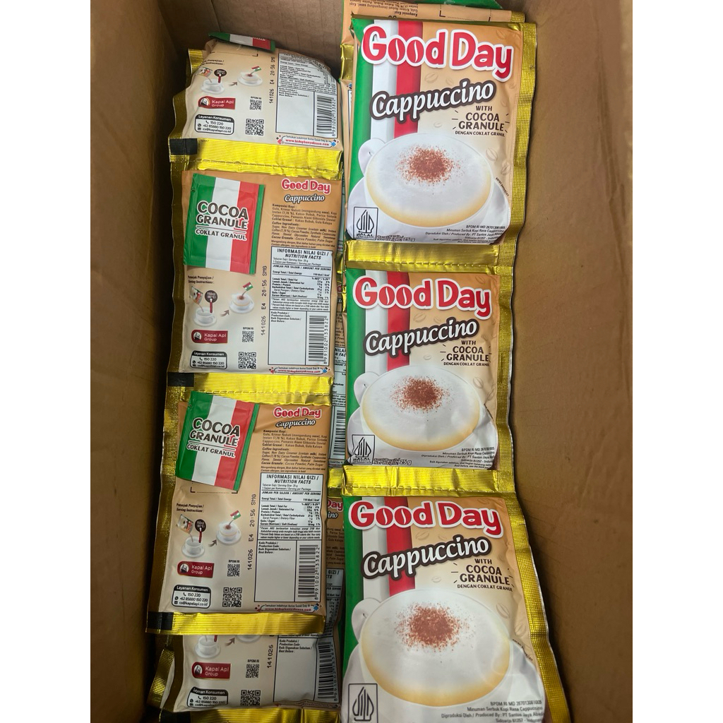 

GOOD DAY cappuccino Kopi instan 10pcs