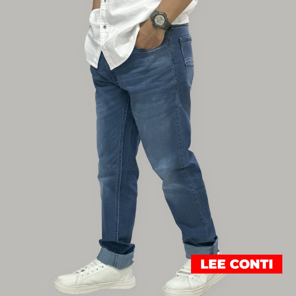 Celana Panjang Jeans Reguler Pria LEE CONTI Original Asli