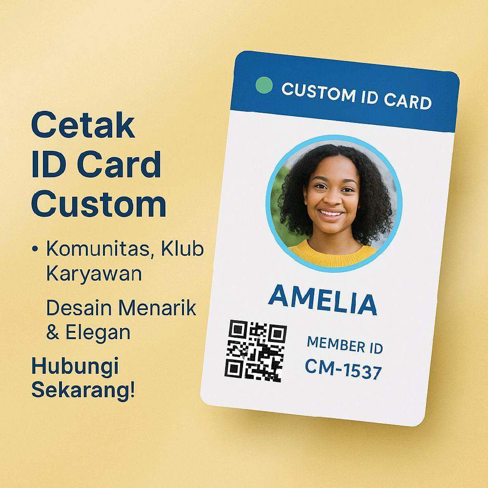 

Jasa Cetak ID Card Custom PVC - Bisa Depan Belakang | Kartu Member, Karyawan, Komunitas, Klub.