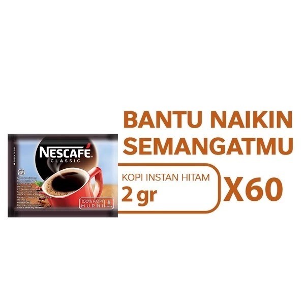 

nescafe classic 2gr 60 kopi instan sachet 2gr