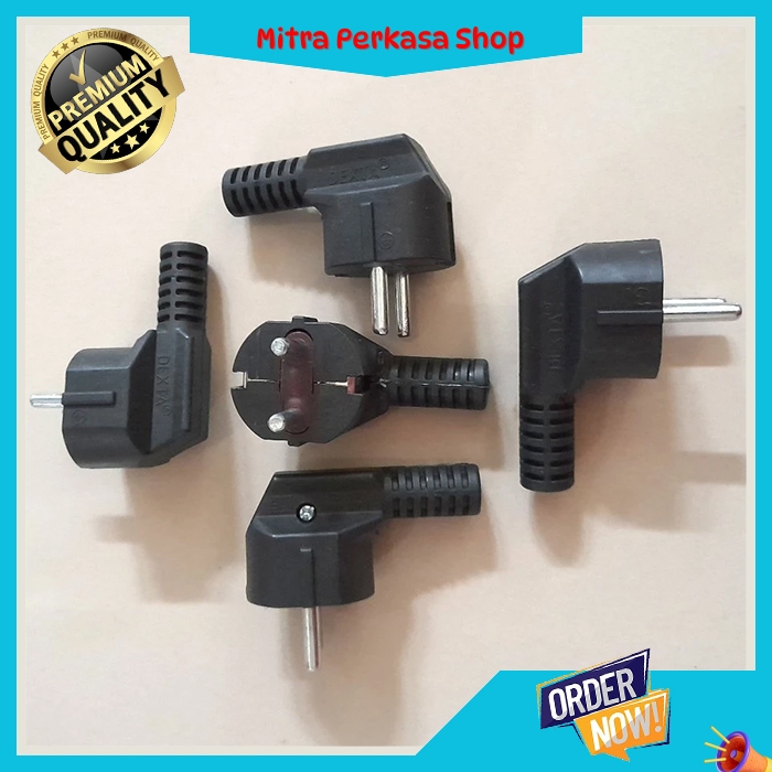 Steker Colokan Listrik L Arde / Steker Listrik Hitam-Putih