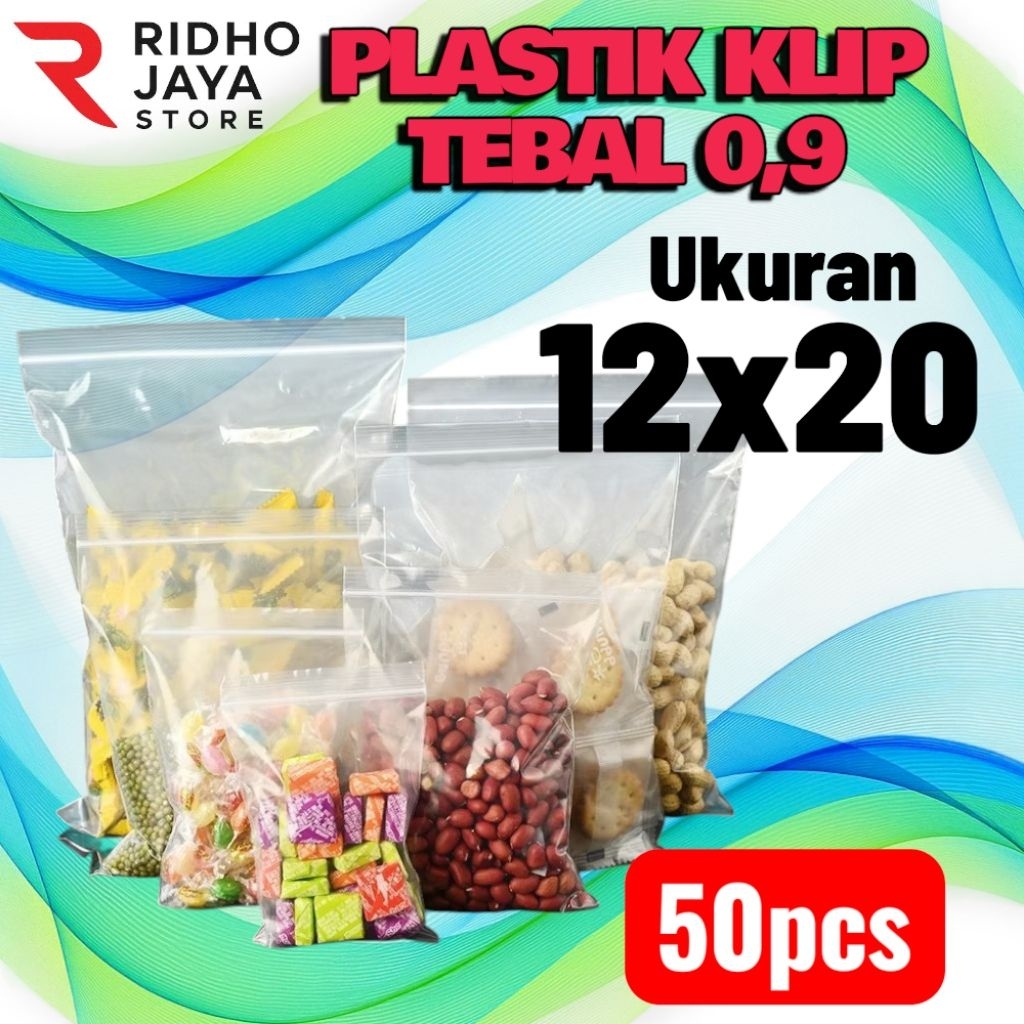 Kantong Plastik Klip Snack PP Ziplock 12x20 Tebal 0.9