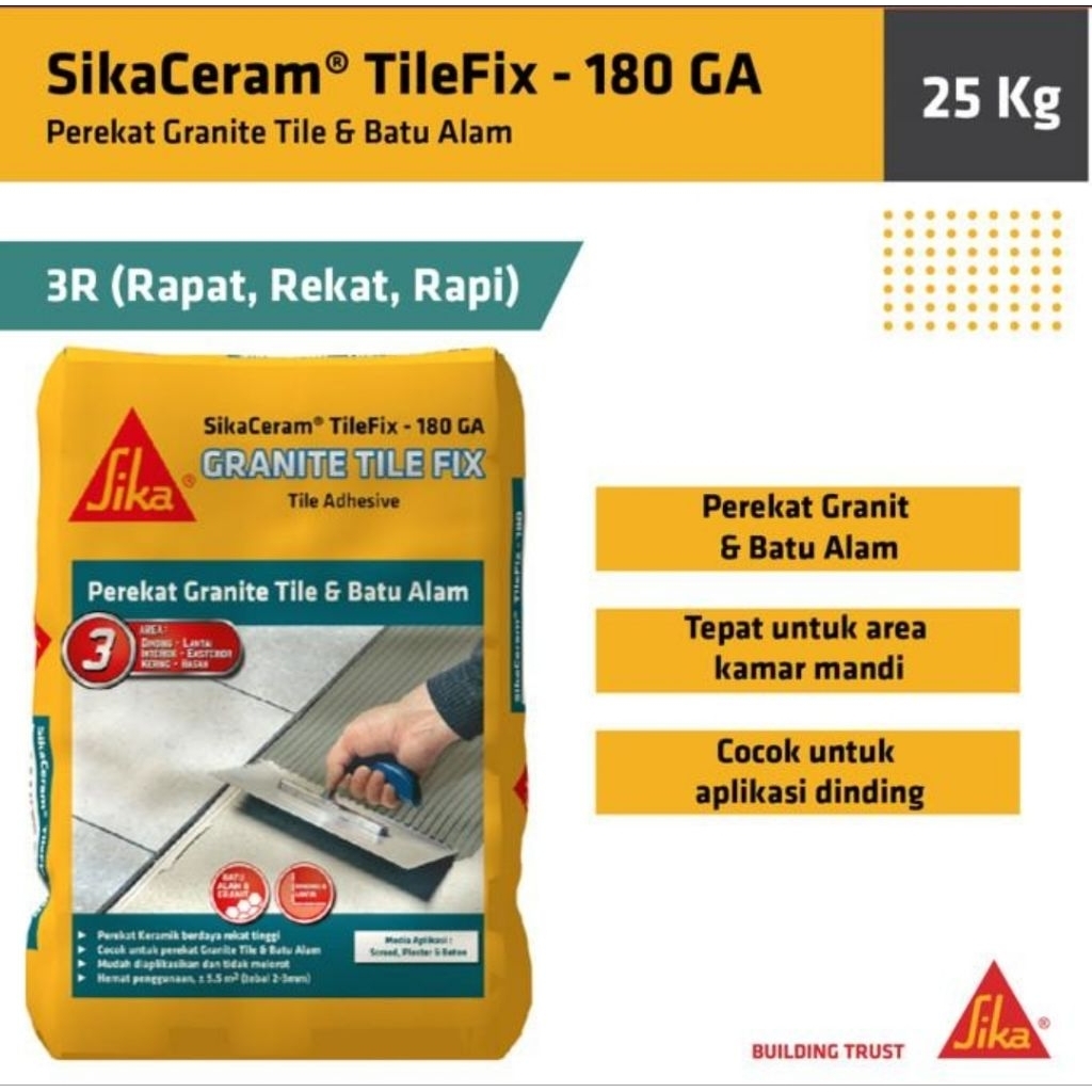 Sika ceram 180 GA. mortar perekat granit. semen instan perekat granit. kurir instan area sby,sidoarj