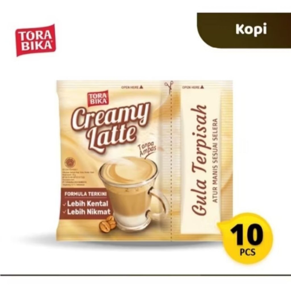 

Kopi TORABIKA CREAMY LATTE 25g Renceng 10 Sachet