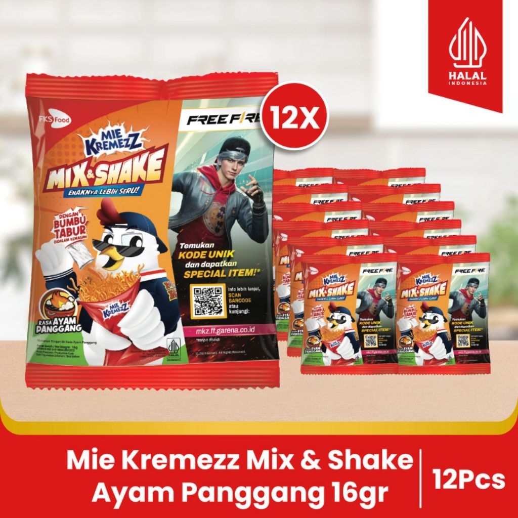 

Paket Bundling - Mie Kremezz Mix & Shake - Ayam Panggang - 16gr - 12 pcs