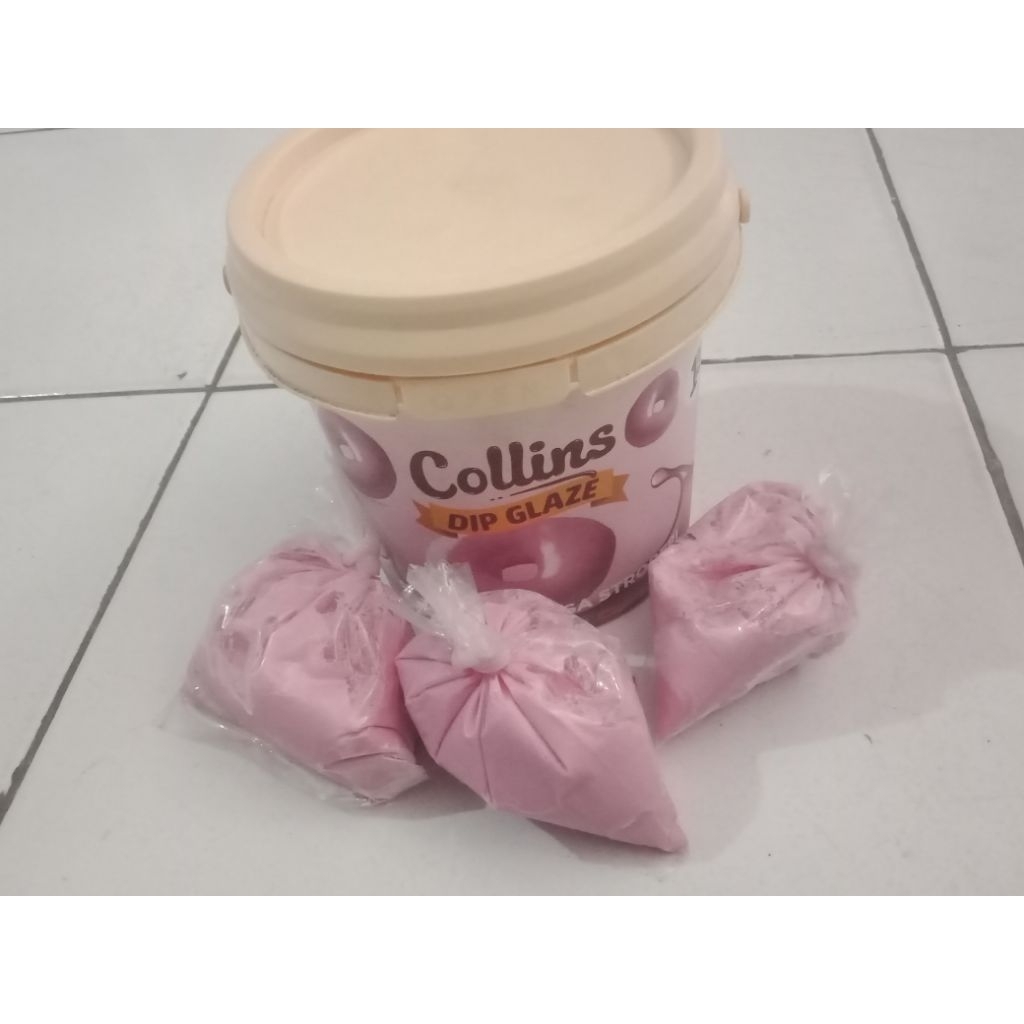 

Collins Dip Glaze Repack 100gr Coklat/Tiramisu/Stroberi