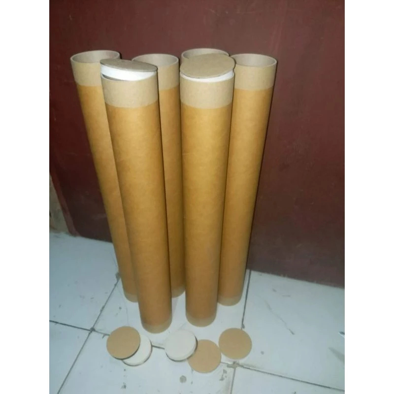 

Selongsong Tabung Karton Tube Core Pipa Kertas Panjang Dengan Tutup
