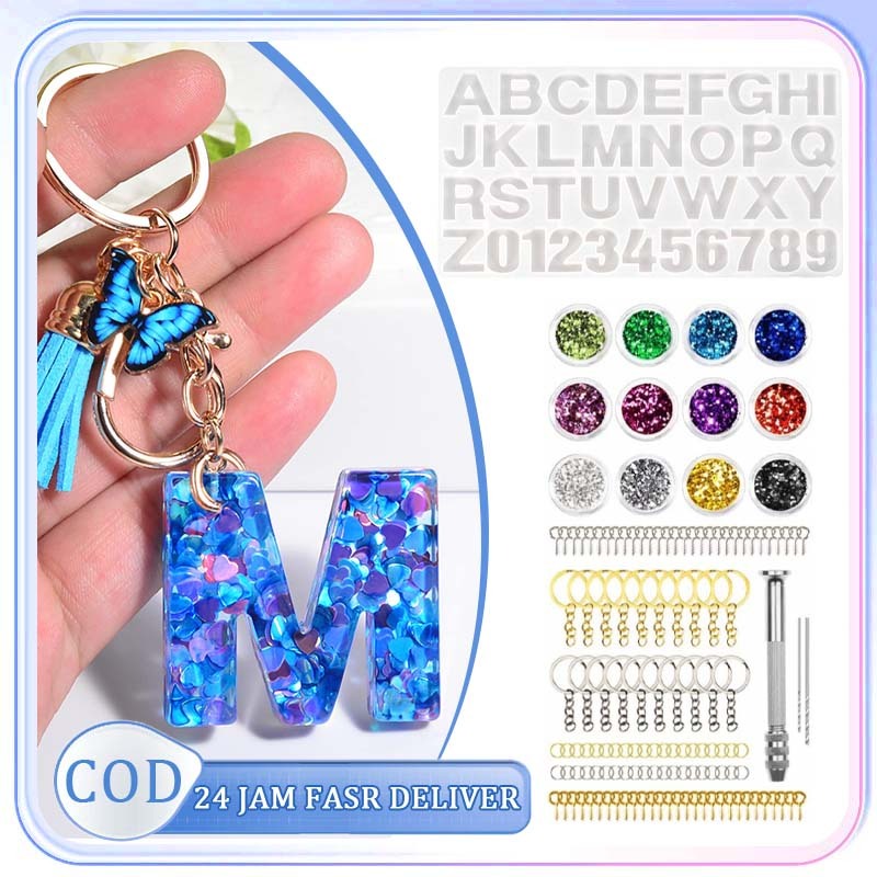 

Set Cetakan Silikon 236pcs Untuk Resin Epoxy Huruf Angka Aksesoris DIY