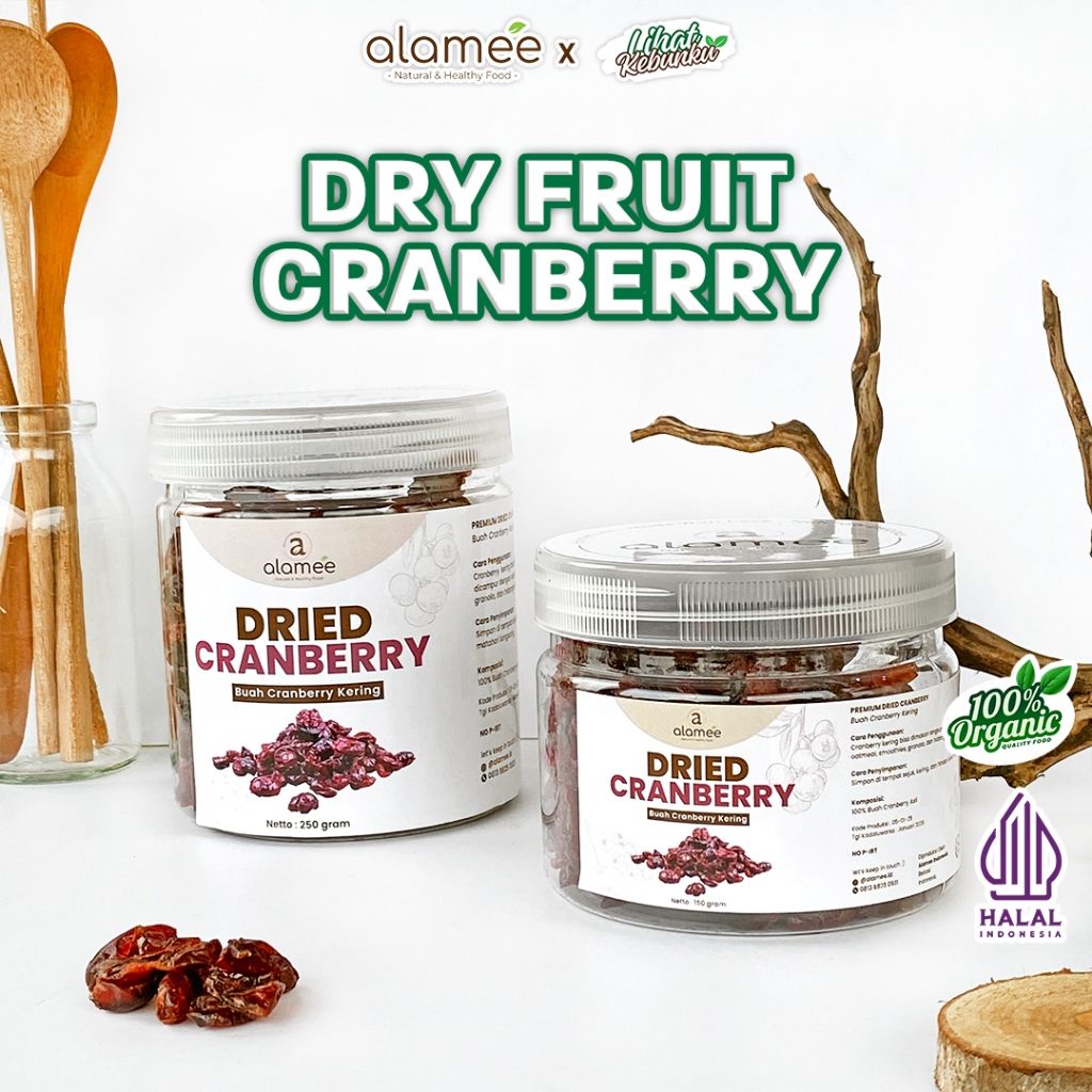 

ALAMEE Cranberry Kering Dried Fruit Cran Berry Cemilan Buah Kranberi Cranberries LIHAT KEBUNKU