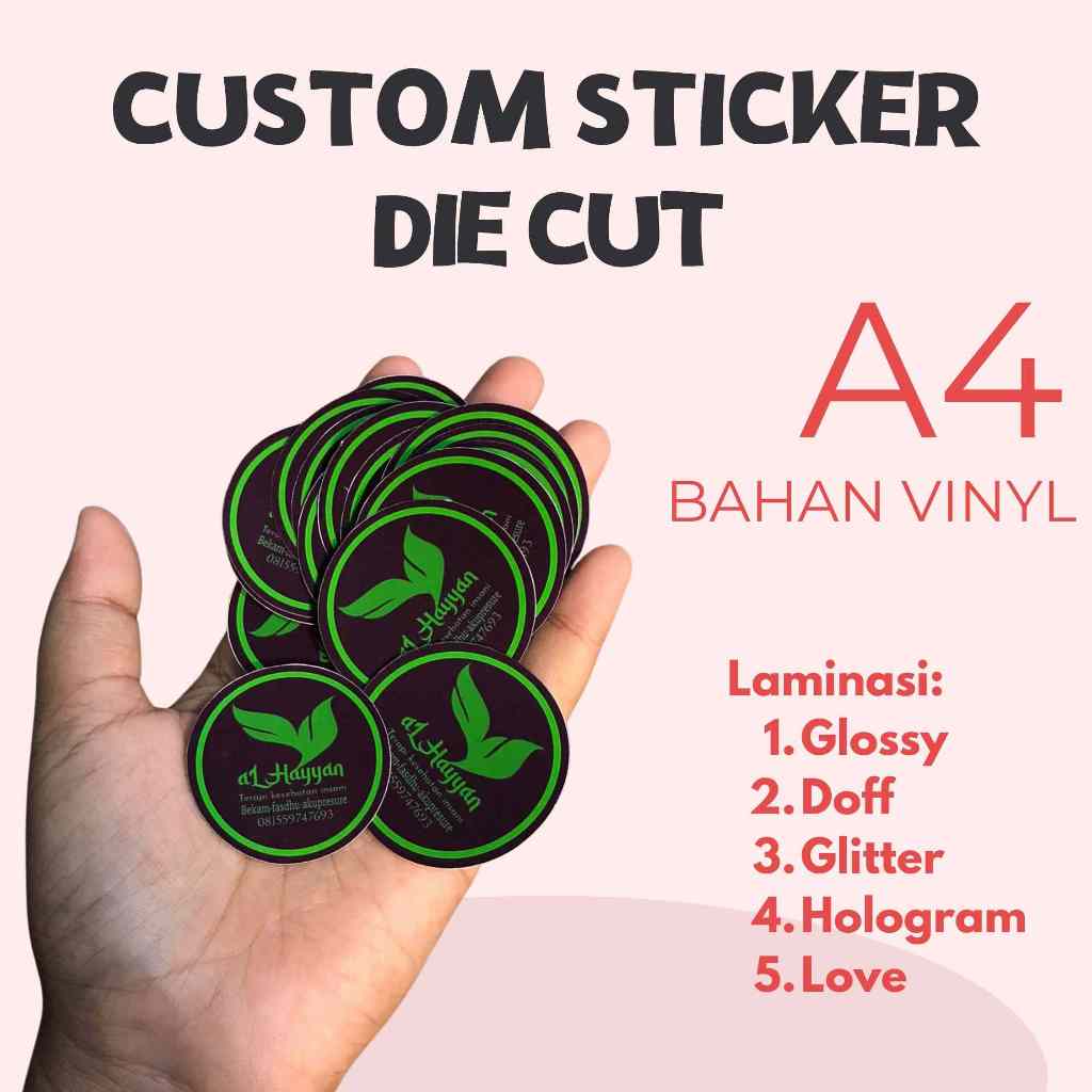 

[paww craft] Custom Cetak Sticker Die Cut A4 – Vinyl Matte