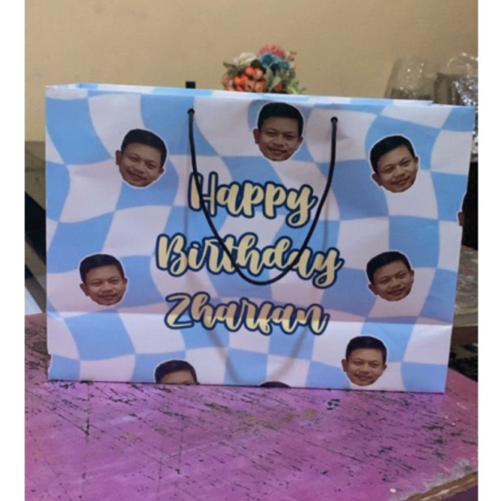 

paperbag desain aesthetic custom foto (baca deskripsi)