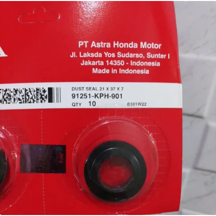 Seal roda depan Dust seal 21X37X7 Honda Vario 110/Beat Karbu/Supra X125/Kharisma