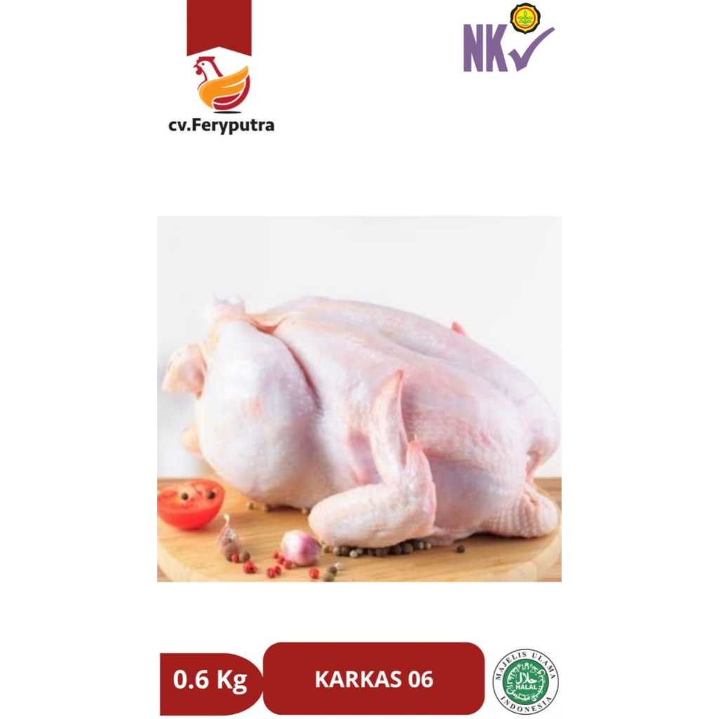 

(PAKET HEMAT) Bundling 5 ekor Ayam Karkas Broiler Frozen 0.6 Kg