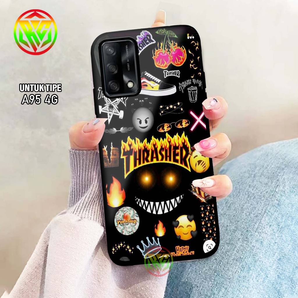 Real Case Oppo A95 Motif Terbaru - Case hp kilau - New Case Glossy casing Hp Oppo A95 [Motif AESTHET