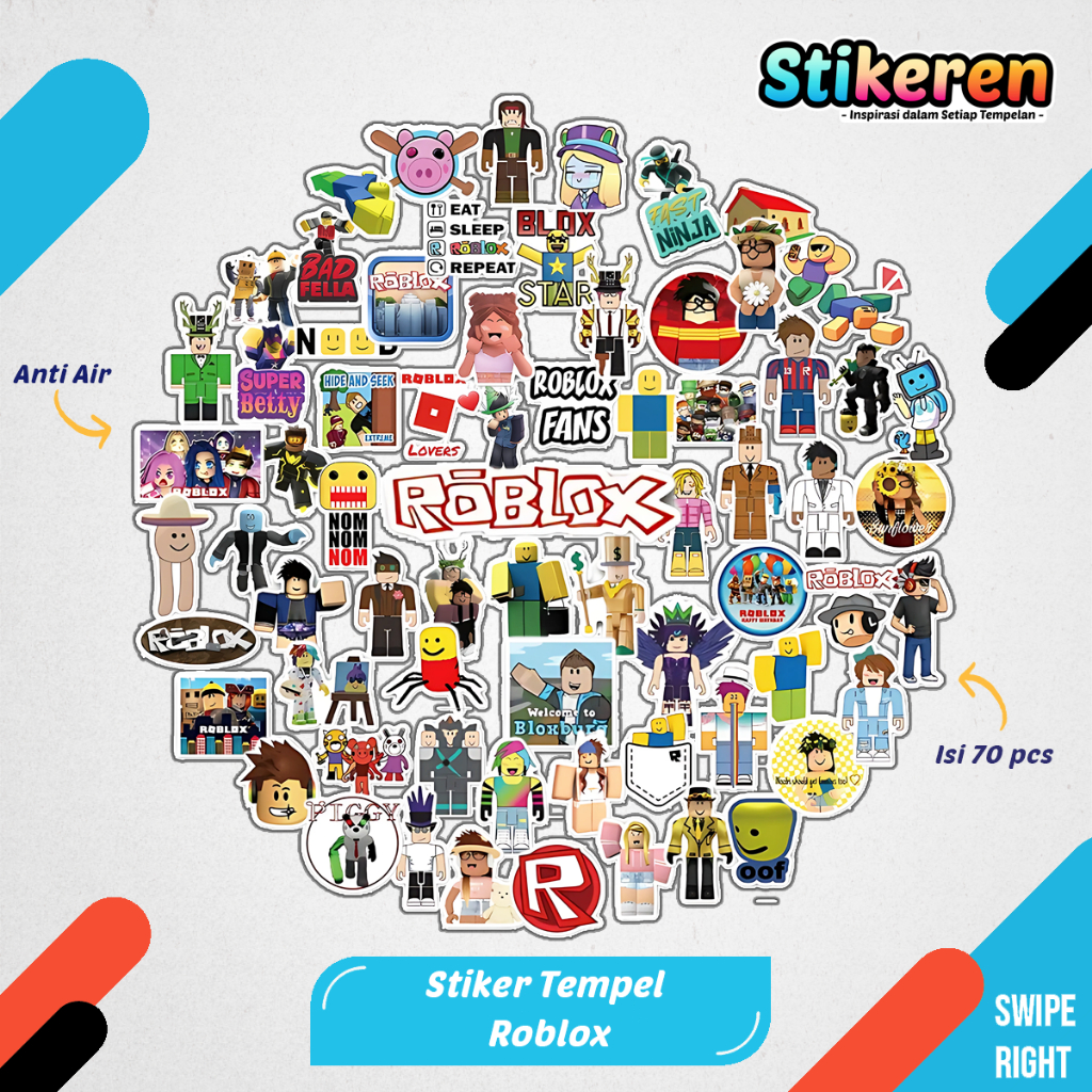 

Stiker Roblox Game Paper Vinyl Dekorasi Laptop Koper Tumbler Kulkas DIY
