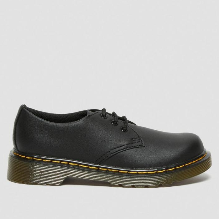 SEPATU ANAK DR MARTENS 1461 Junior Black Softy T 3 Eye ORIGINAL 100% 26337001