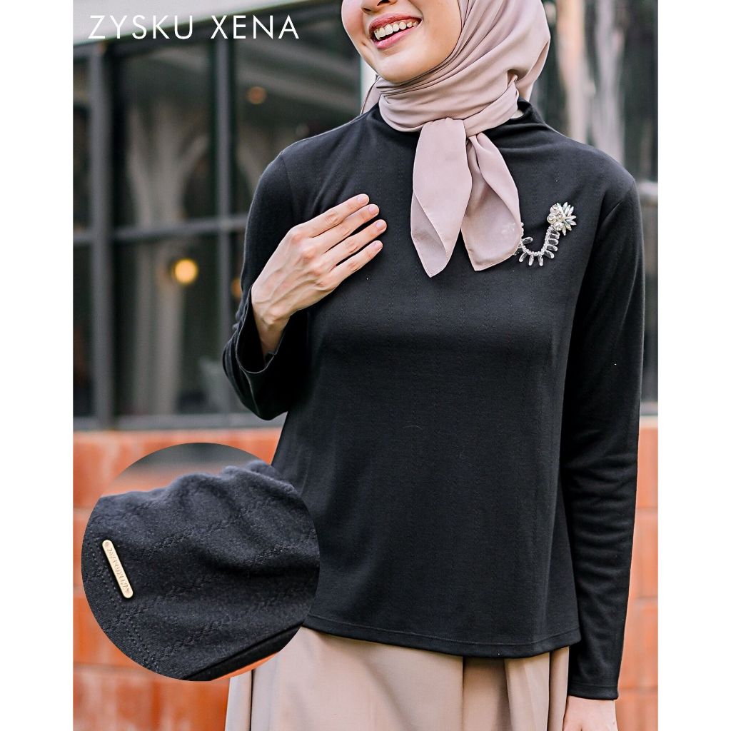 Zysku Xena | Basic Top - 4 Warna | Atasan Wanita Lengan Panjang Kaos