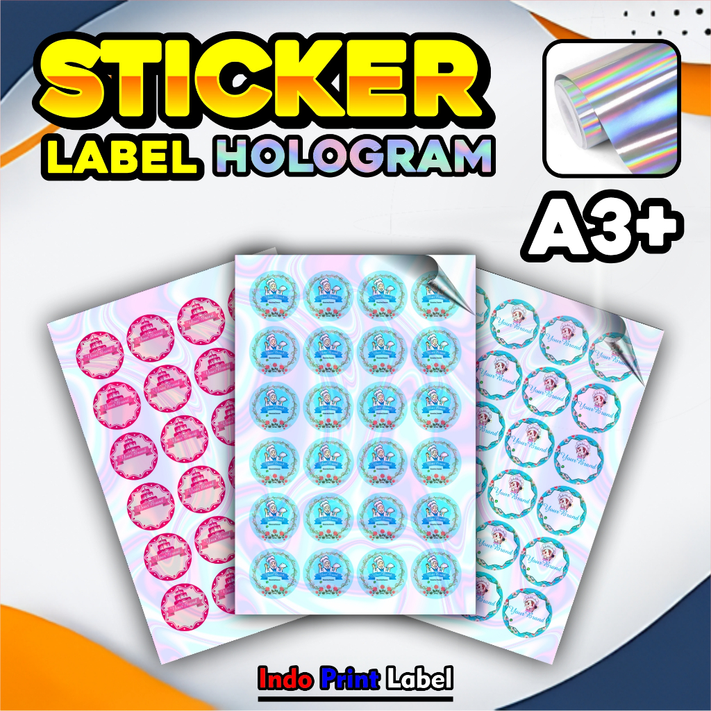 

A3+ LOGO MAKANAN HOLOGRAM / STIKER MAKANAN / LOGO BRAND / TAHAN AIR / STIKER LOGO MINUMAN