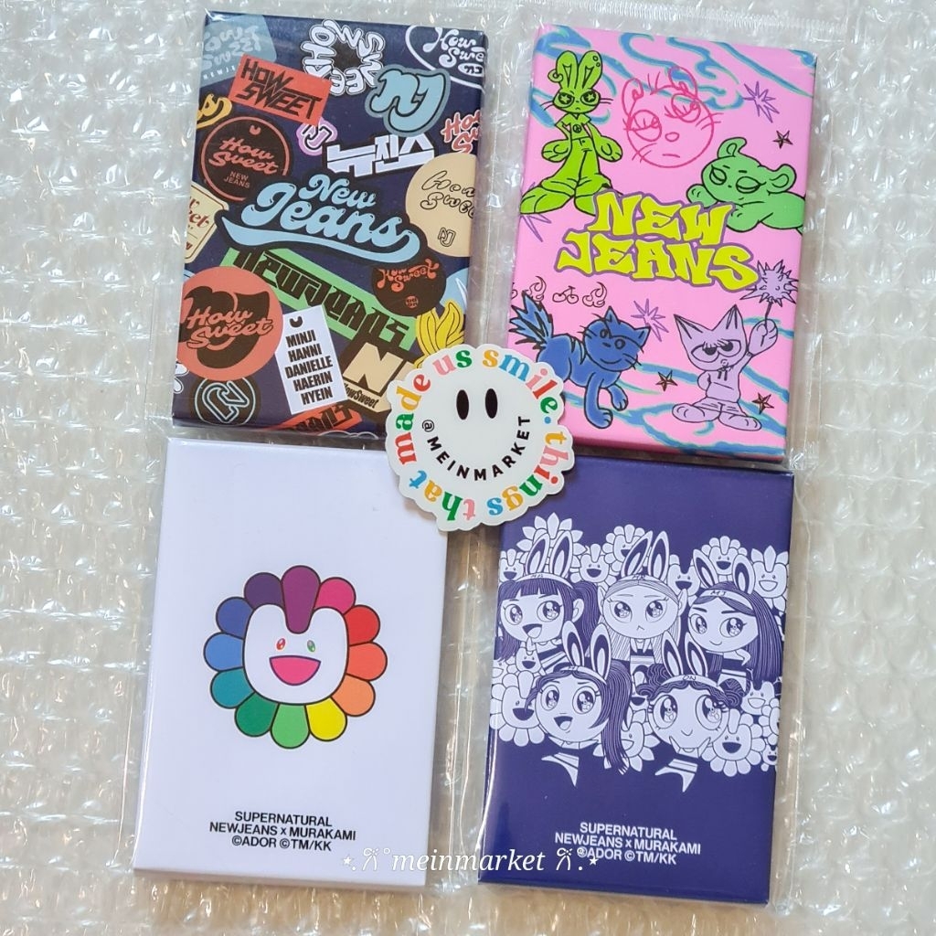 SEALED Photocard Set NewJeans x Line Friends HowSweet SET Pink + Biru