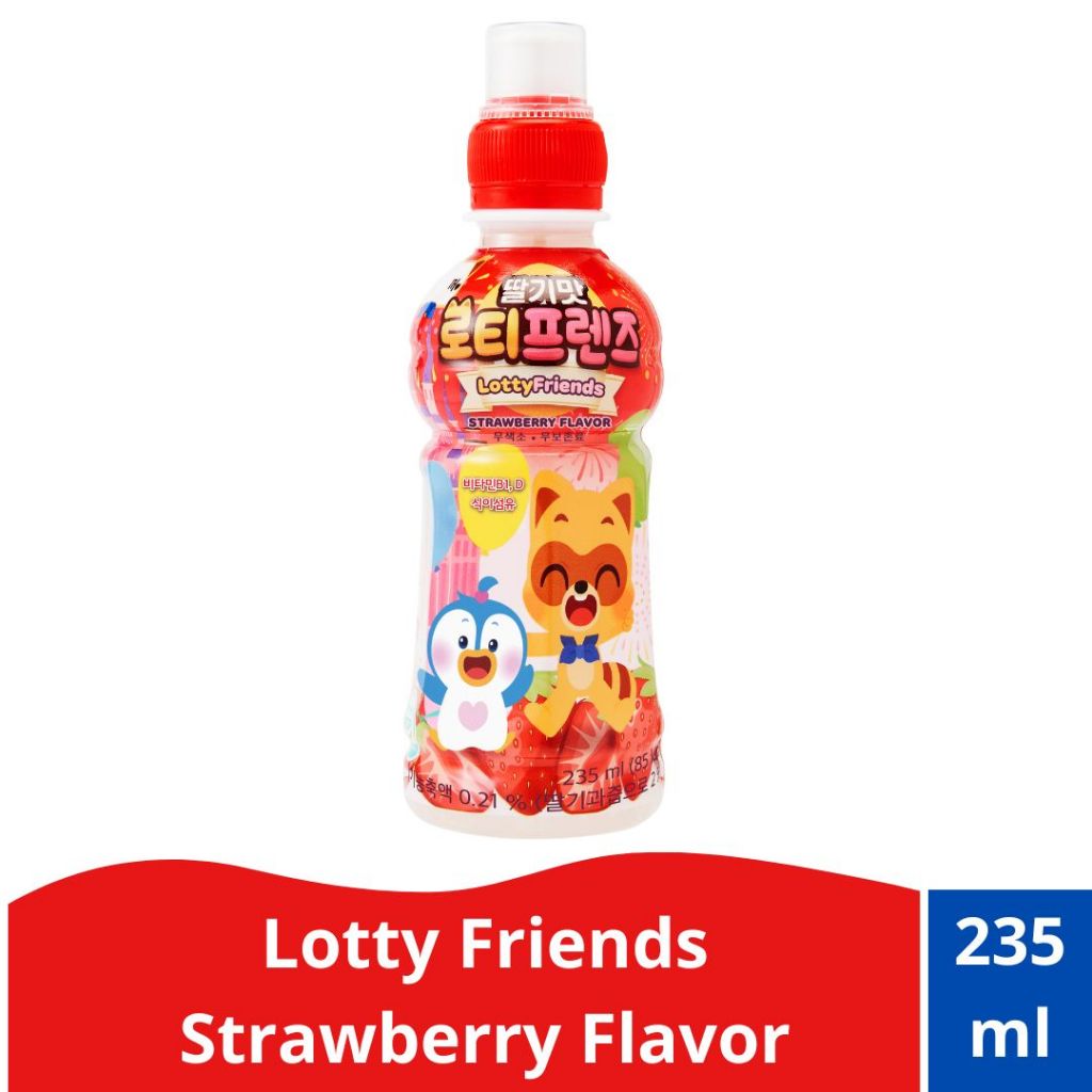 

Lotty Friends Strawberry Flavor-Minuman Rasa Stroberi 235ml