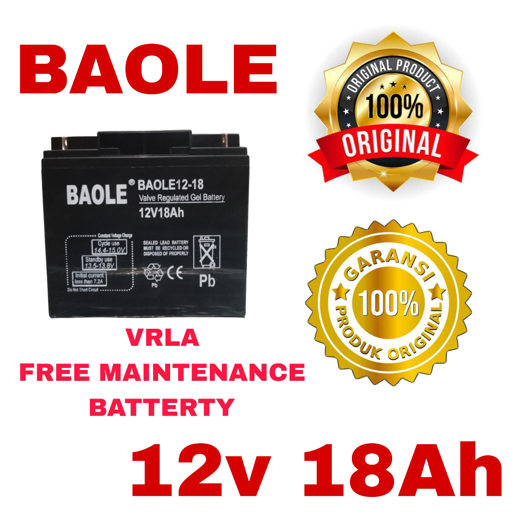 VRLA 12V 18Ah - Battery vrla Aki 12V 18 Ah Baterai UPS/SOLAR VRLA