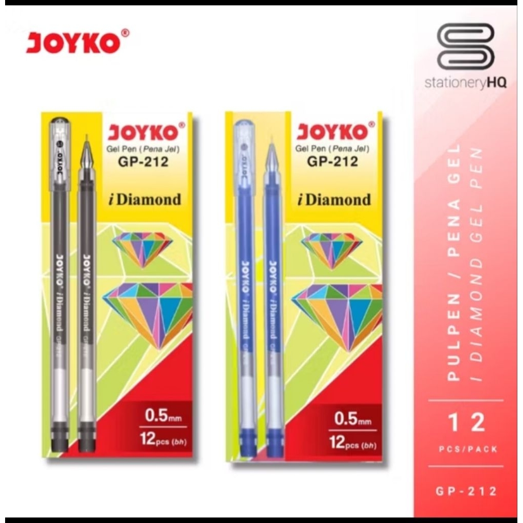 

GEL PEN GP-212 i Diamond JOYKO ( tinta htam dan biru )