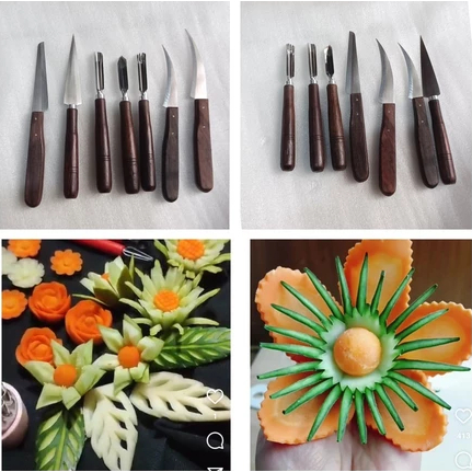 MURAH SET pisau garnish Pisau Hias Tumpeng isi 7 Lengkap