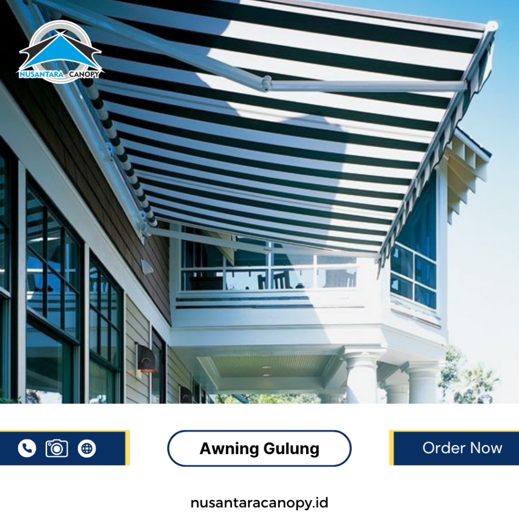 Canopy Gulung Otomatis/Manual - Awning Kanopi Buka Tutup Murah Berkualitas Jabodetabek Depok