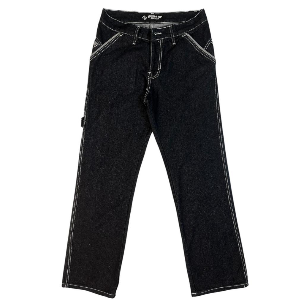 NORTH UP - CELANA DENIM - CARPENTER PANTS - BLACK INDIGO - SKATERS DENIM