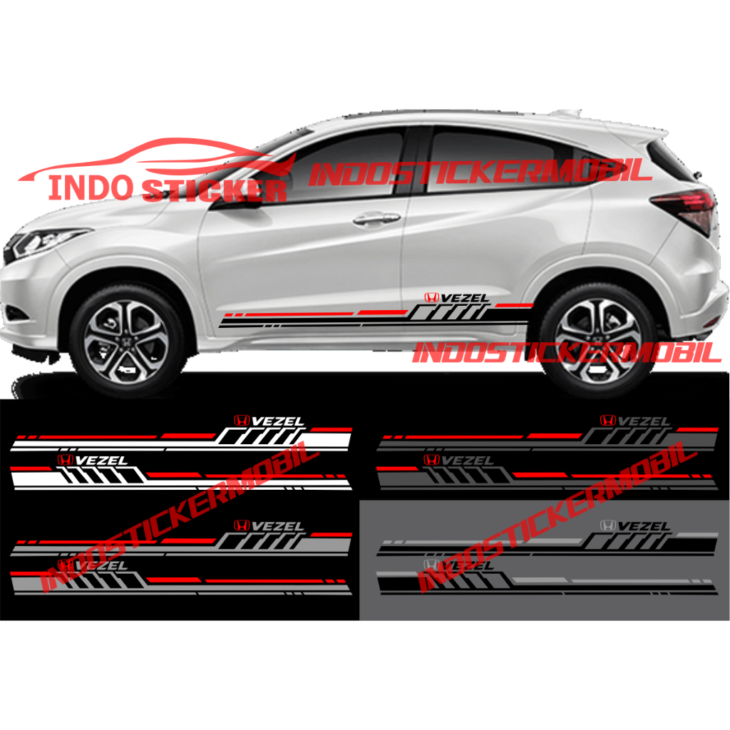 Cutting sticker mobil vezel stiker list stripe body samping mobil honda vezel sticker terbaru vezel