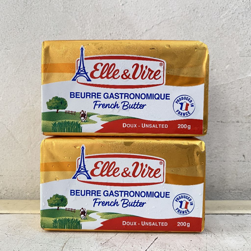 

Elle & vire butter UNSALTED 200 gram | elle & vire unsalted butter | mentega tawar | unsalted butter