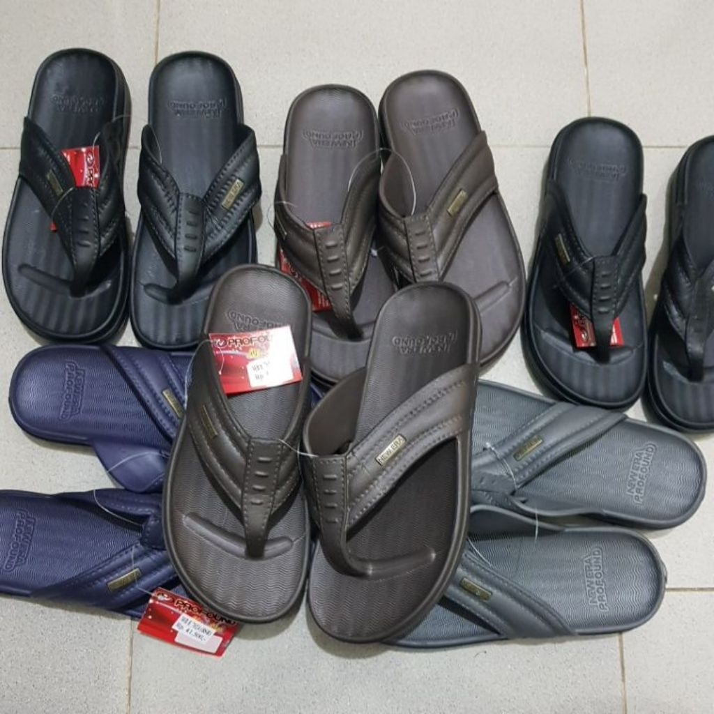 SANDAL COWOK NEWERA PROFOUND (MB E 7024 BSR) UKURAN 39-43 (1 PAK ISI 6 PASANG)