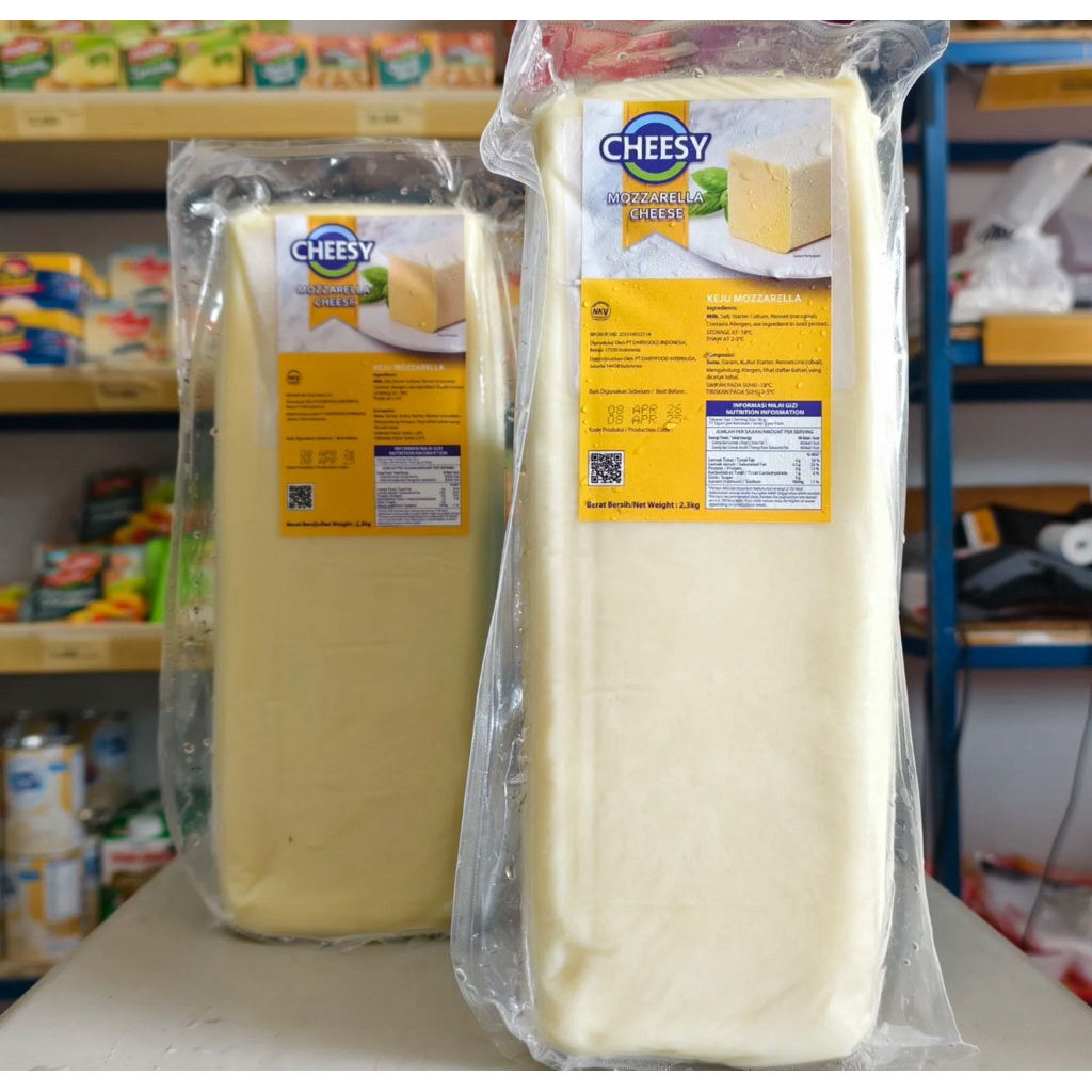

KEJU MOZARELLA CHEESY 2,3 kg / SAMEDAY ATAU INSTANT ONLY