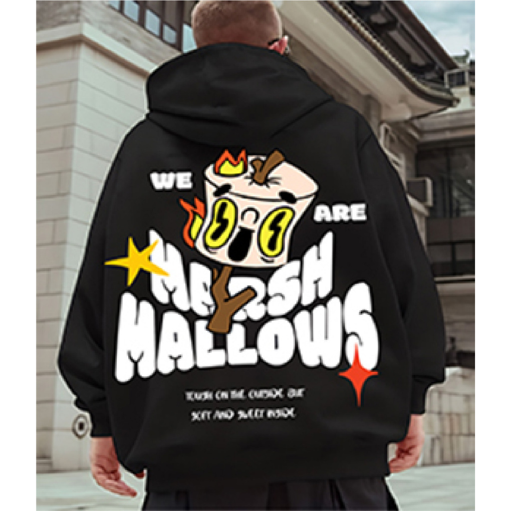 FENJACK Hoodie Jumper MARSHMALLOWS (Sablon) M -XXL (Pria & Wanita)