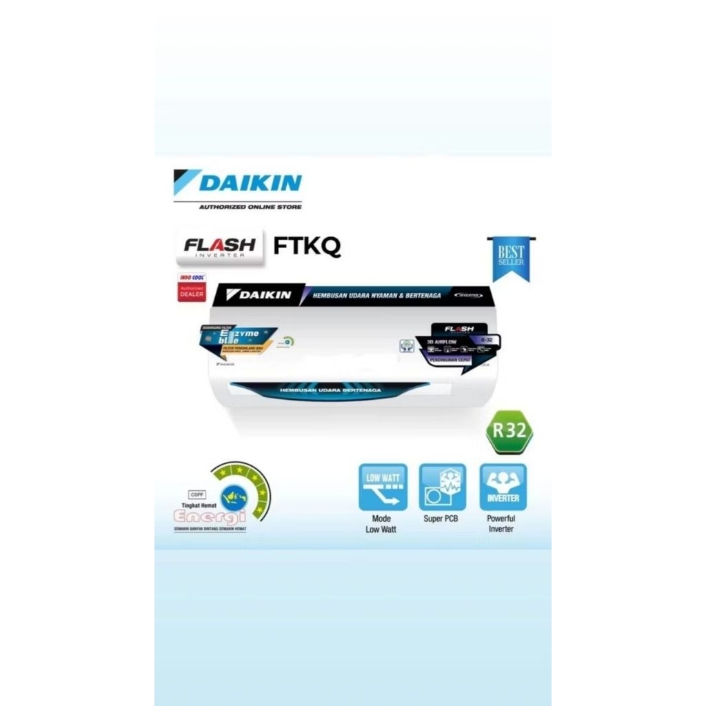 AC DAIKIN 1/2 PK INVETER FTKQ15 THAILAND