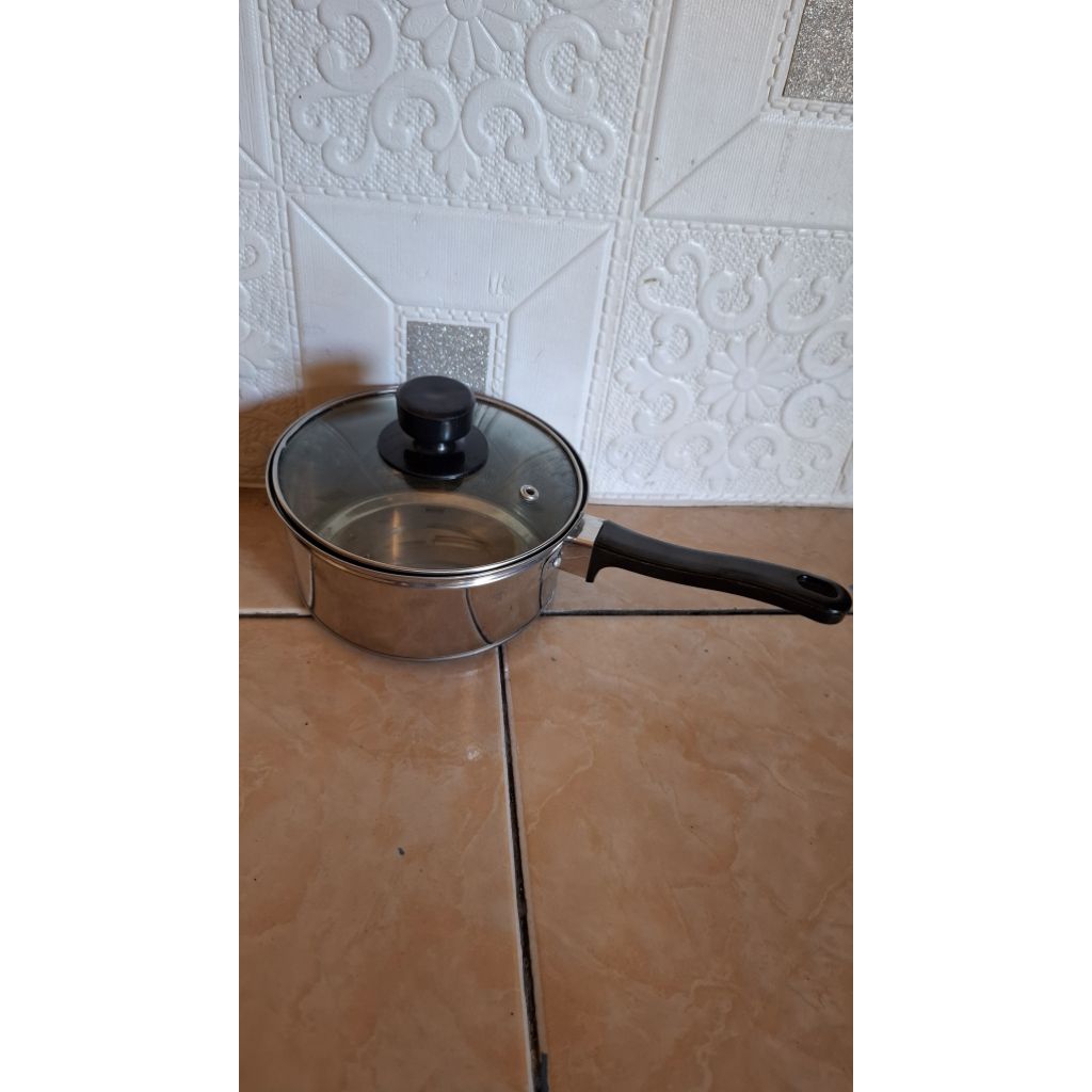 Lostklik Panci Susu Tutup Kaca Satu Set