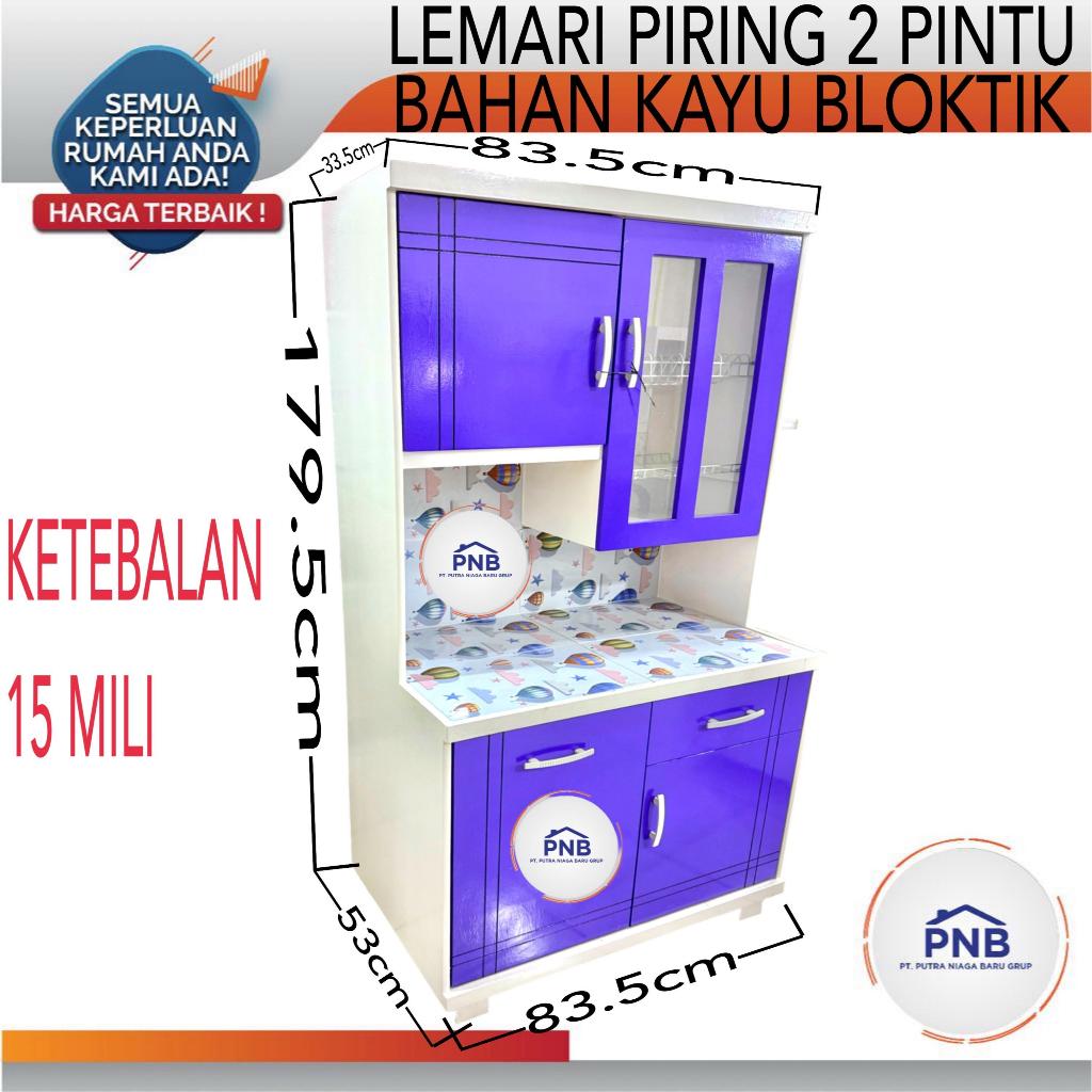 LEMARI DAPUR / LEMARI PIRING KAYU 2 PINTU KURIR TOKO KHUSUS BOGOR