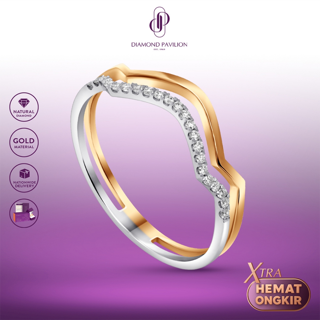 Diamond Pavilion Cincin Emas Batu Berlian Sea Ring
