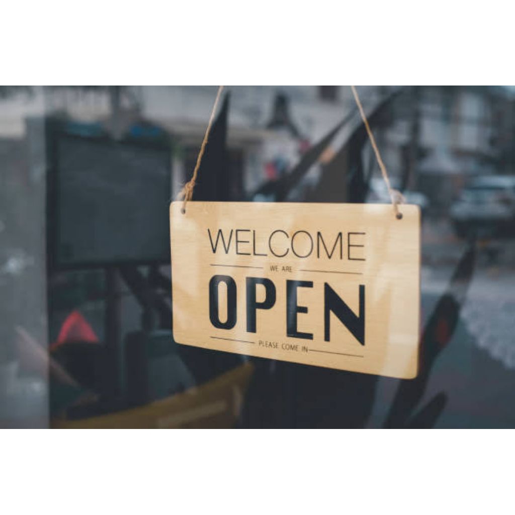 

sticker open store Db