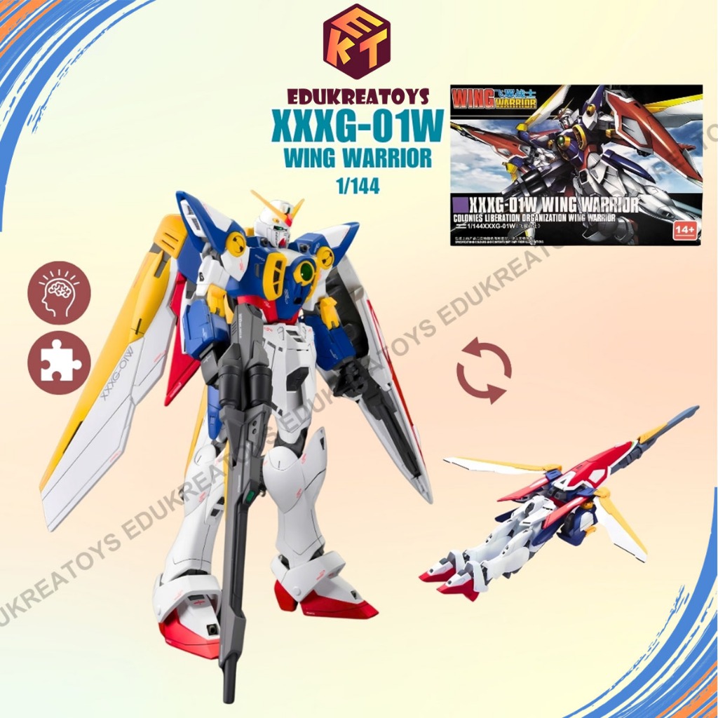 HG 1/144 Wing warrior Robot Action figure anime model kit XXXG-01W