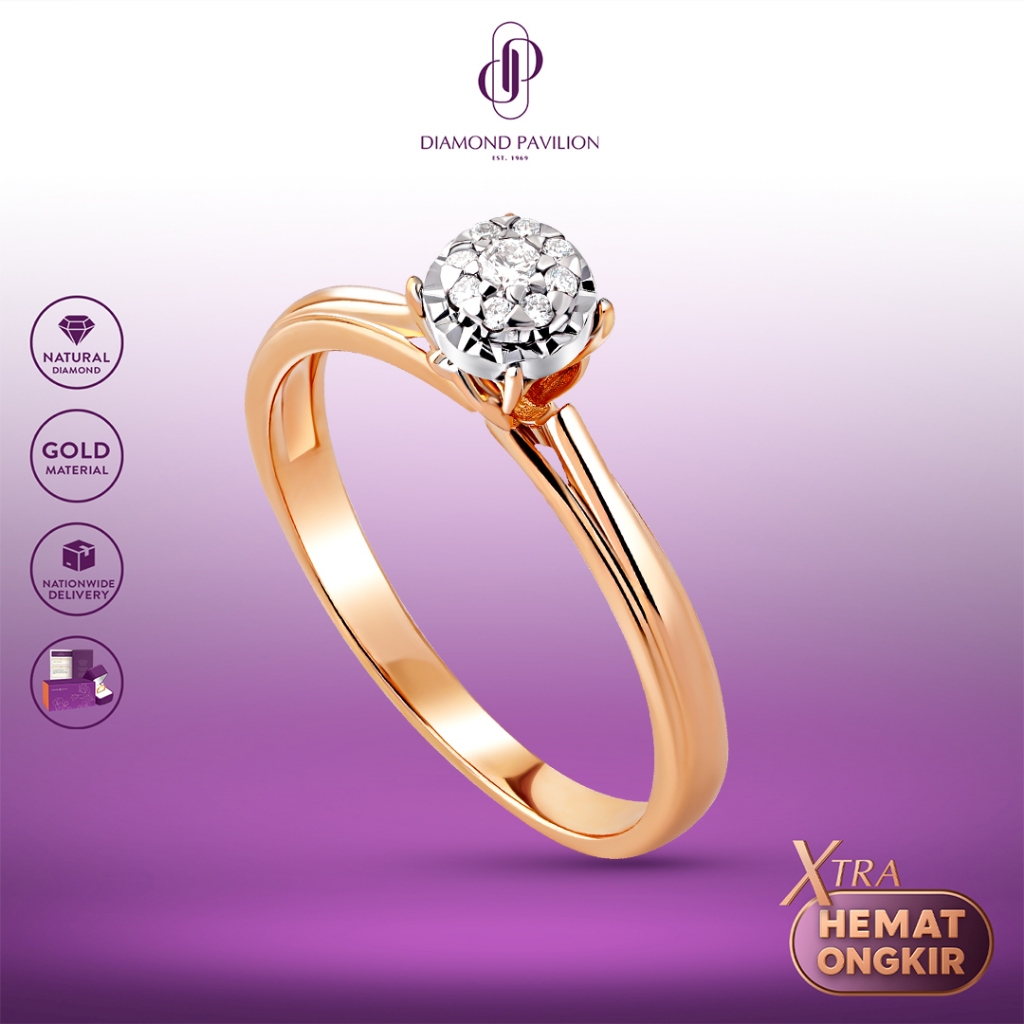 Diamond Pavilion Cincin Emas Batu Berlian Efrain Ring