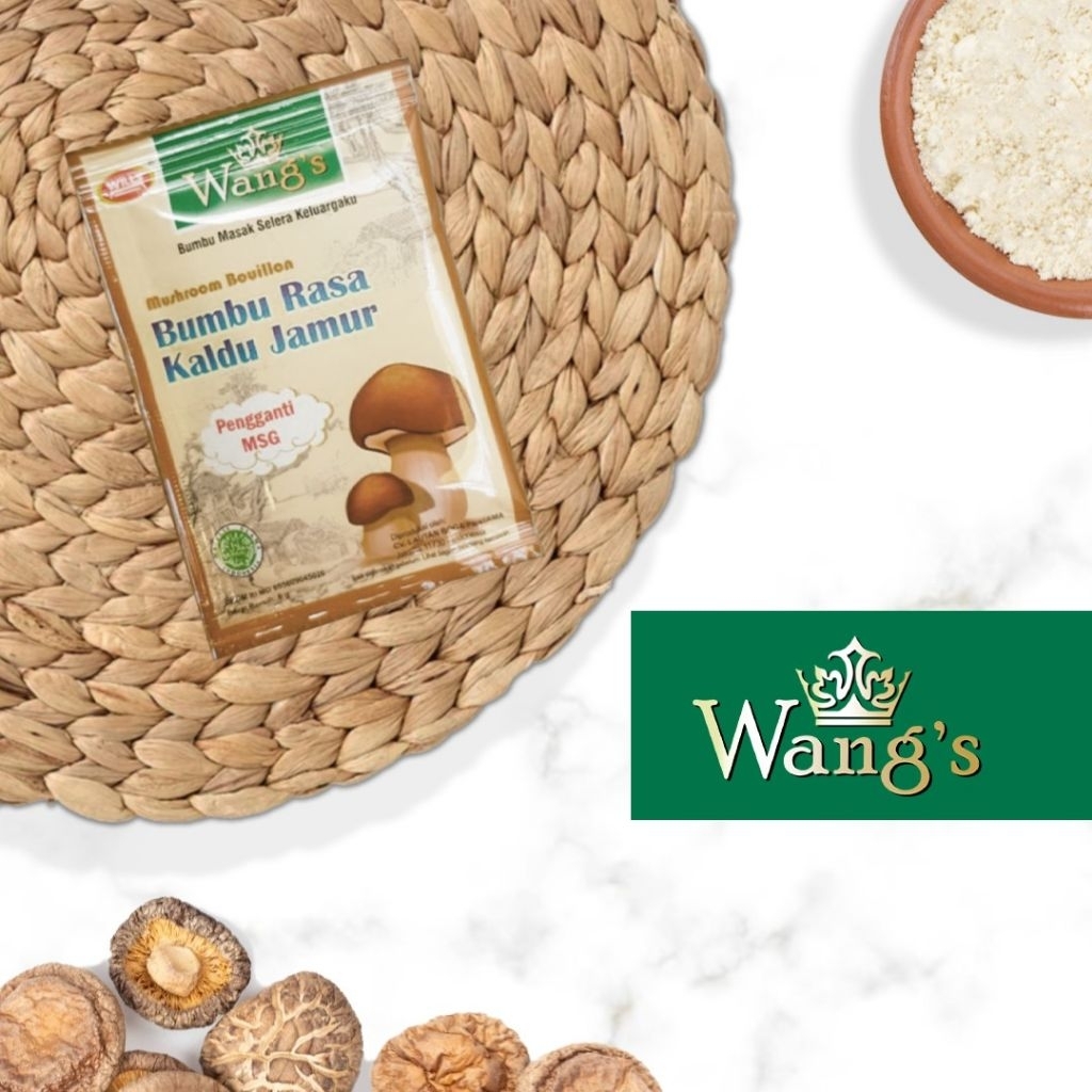 

Wang's Kaldu Jamur Non MSG - Bumbu Rasa Kaldu Jamur 6g / 40g | Pengganti Micin Alami | Prajna Tama Store
