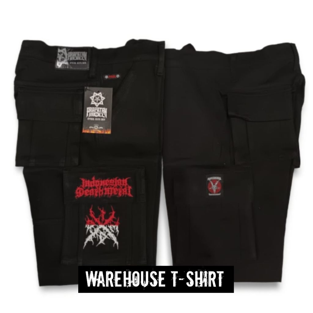 Celana Cargo Pendek Musik Metal Original Merchandise - PRAPATAN REBEL