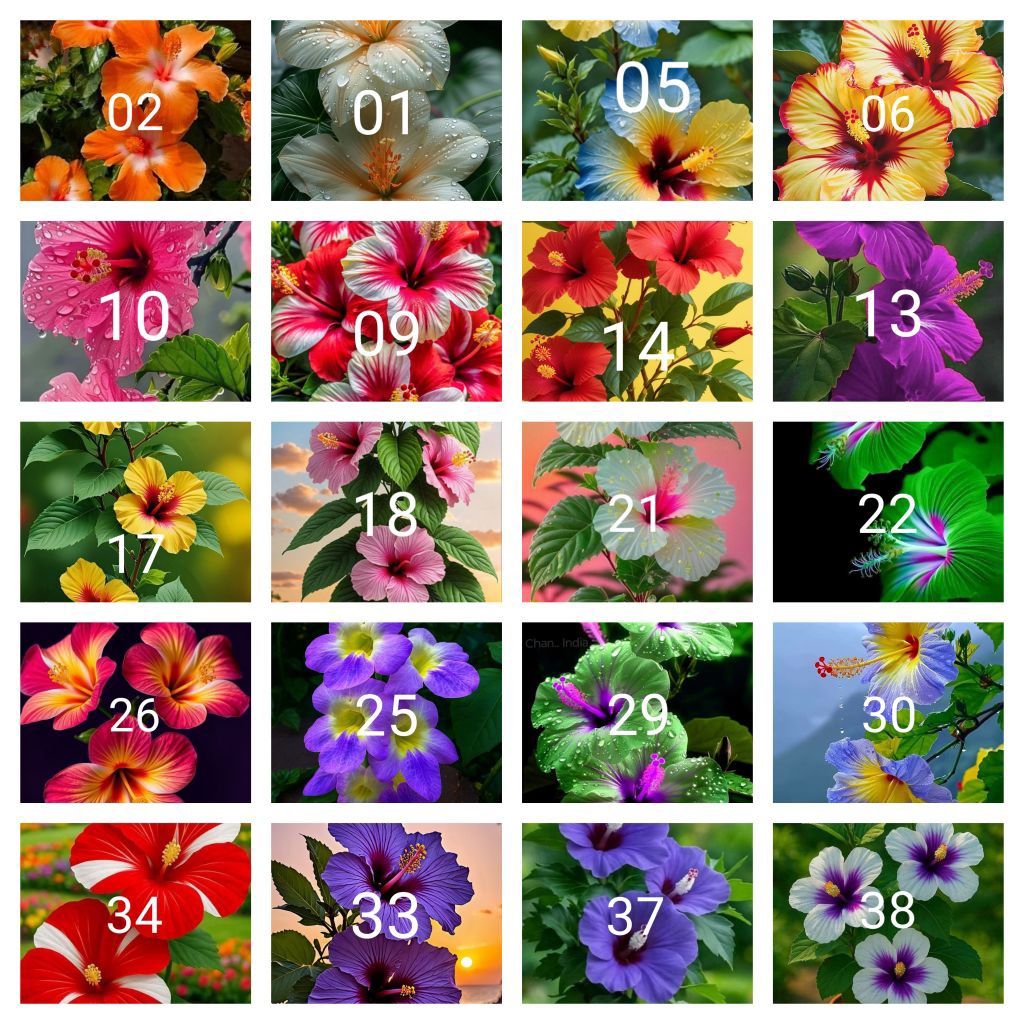 Tanaman hias paket 20 kembang sepatu jenis2x bunga