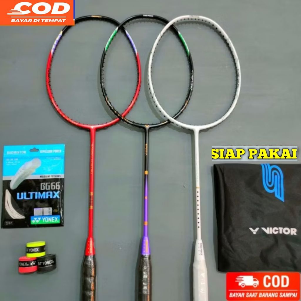 RAKET BADMINTON BULUTANGKIS VCTR ENMA TERPASANG SENAR 30LBS
