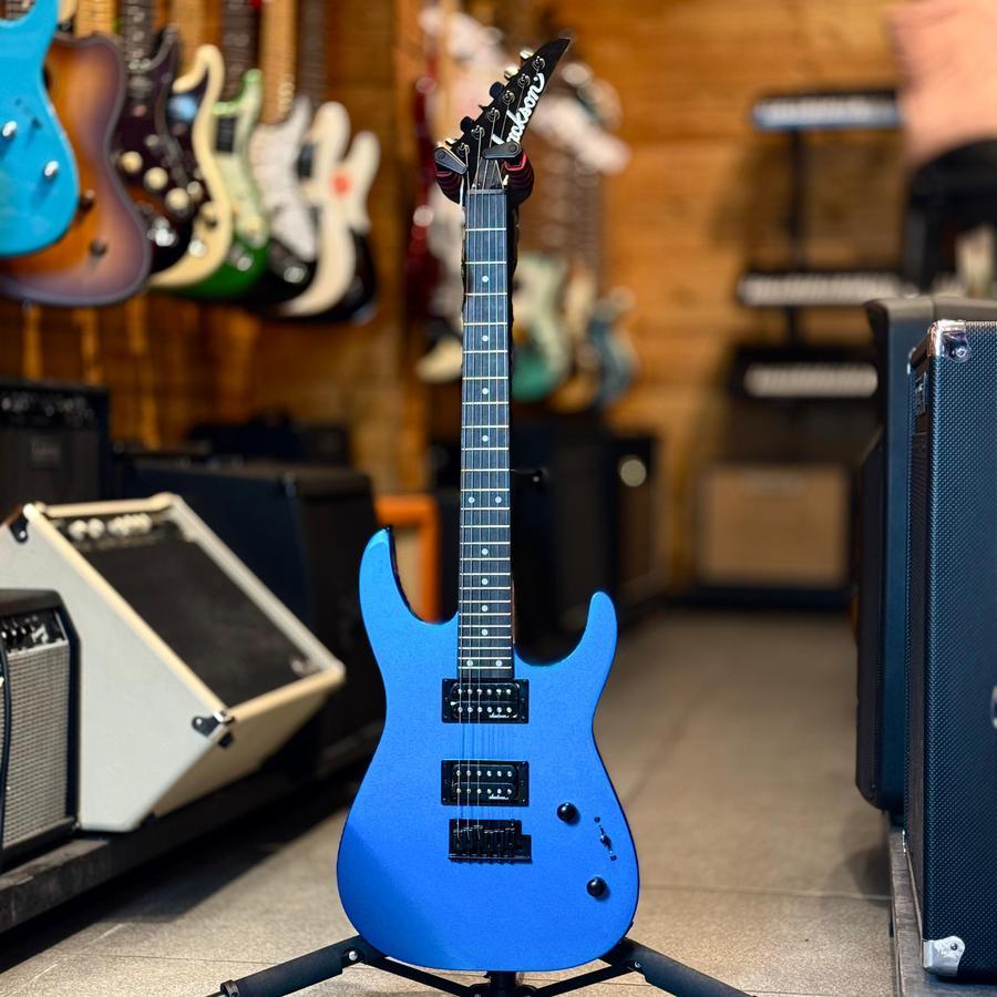 JACKSON DINKY JS12 ELECTRIC GUITAR, RW FB, METALLIC BLUE