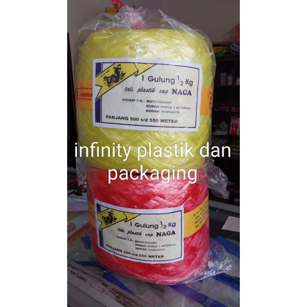

Tali Rafia Gulungan 1/2kg | Tali Plastik warna warni Tebal Kuat | warna cerah tidak kusam